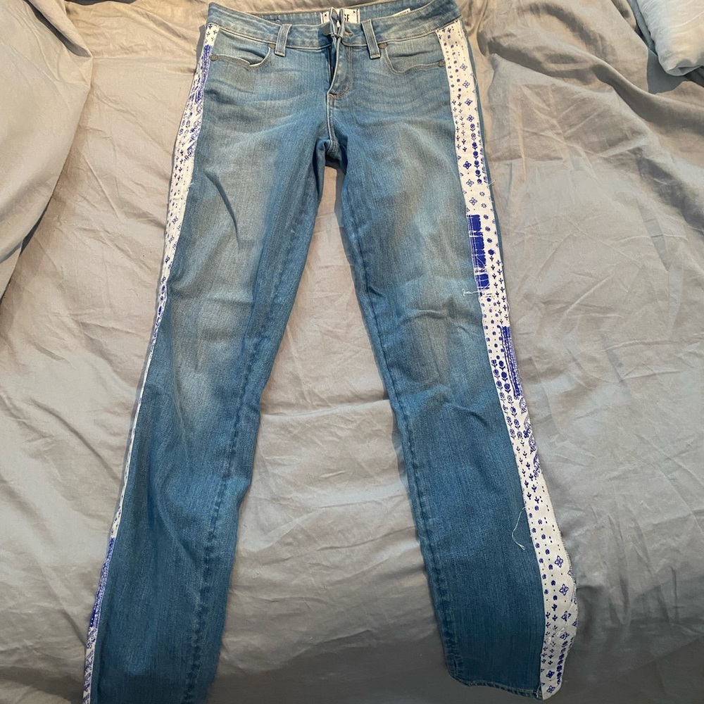 Paige jeans with patterned sides